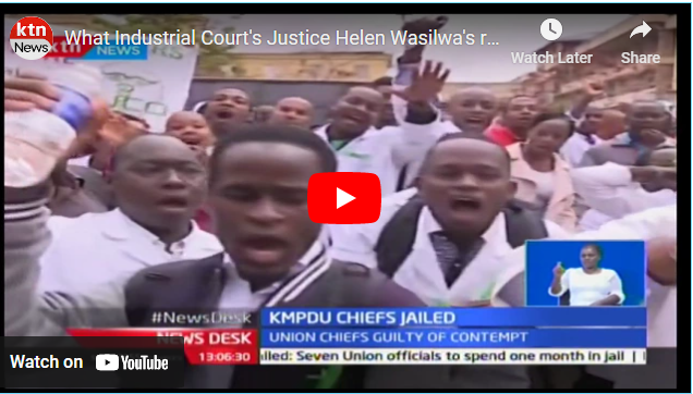 What Industrial Court’s Justice Helen Wasilwa’s ruling to KMPDU officials means